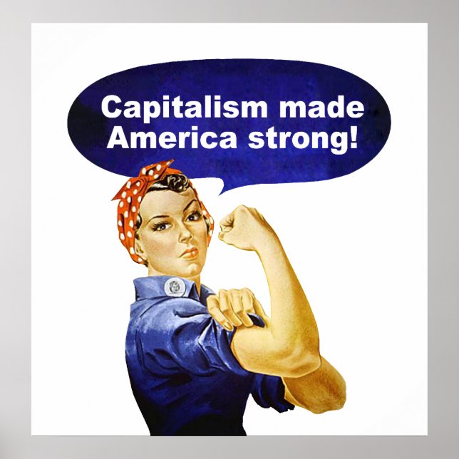 Póster Rosa del poster Riveter-Capitalismo (Frente)