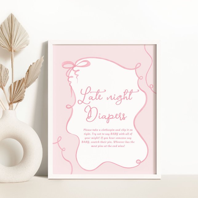 Póster Rosa delgado arco ondulado mano dibujado a mano No (Subido por el creador)