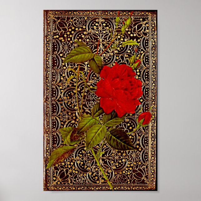 Póster Rosa dorado (Frente)