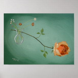 Póster Rosa Elegance Vase Poster