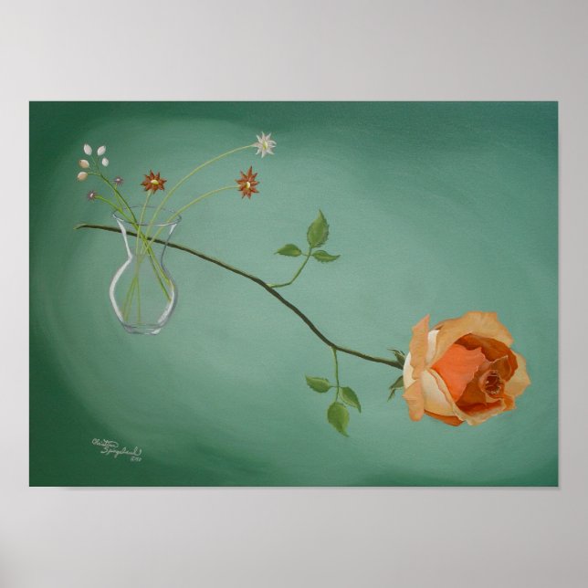 Póster Rosa Elegance Vase Poster (Frente)