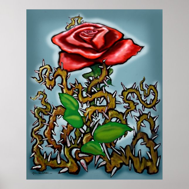 Póster Rosa en poster Thorns (Frente)