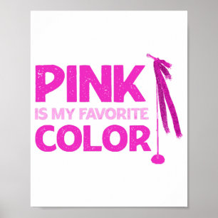 Póster Rosa es mi color favorito
