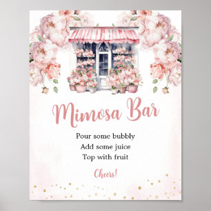 Póster Rosa está fuera del mercado ducha de novia Mimosa 