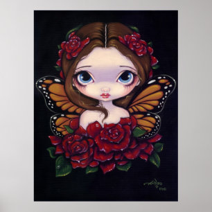 Póster Rosa Fairy ART PRINT gran fantasía visual
