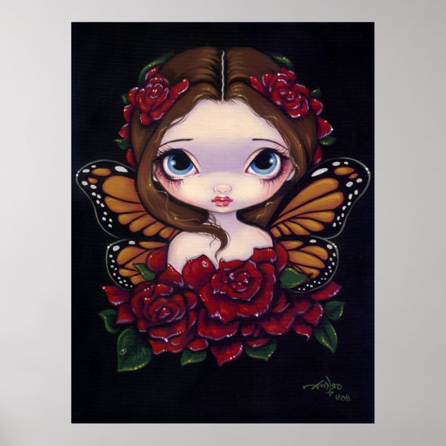 Póster Rosa Fairy ART PRINT gran fantasía visual (Frente)