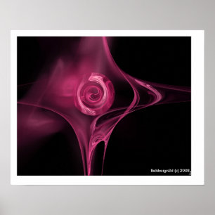 Póster Rosa FRACTAL, rosa antiguo