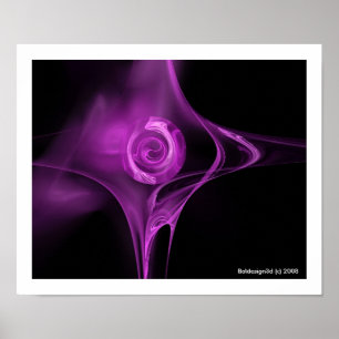 Póster Rosa FRACTAL, violeta