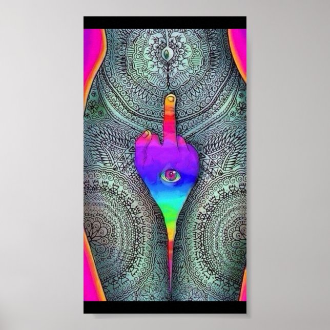 Póster Rosa fuerte (Frente)