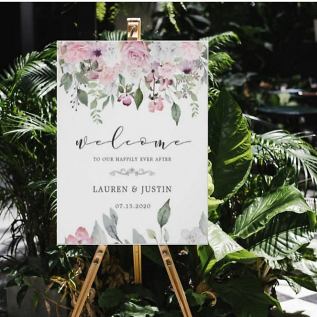 Póster Rosa Garden Boda Floral Poster de bienvenida (Subido por el creador)