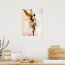 ROSA GOLD FAIRY POSTER