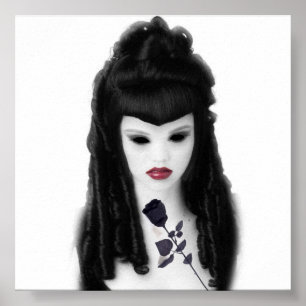 Póster Rosa gótico Poster