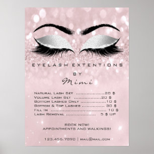 Póster Rosa Gris Rosa Gray Makeup Ojos Cae Precios
