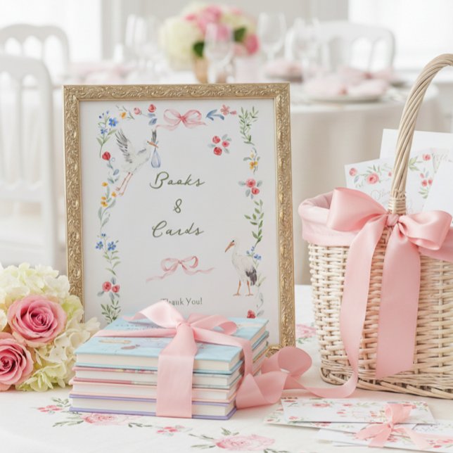 Póster Rosa Heirloom & Cintas Stork Libros y Tarjetas (Subido por el creador)
