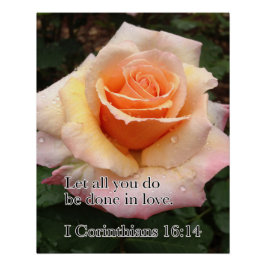 Póster Rosa HÚMEDO CON AMOR