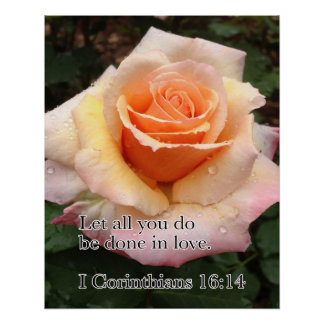 Póster Rosa HÚMEDO CON AMOR