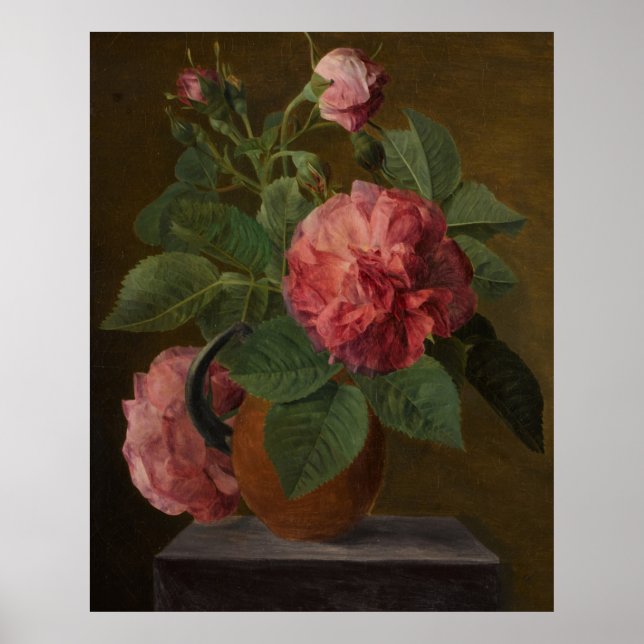 Póster Rosa inglés viejo - Jan Frans van Dael (Frente)