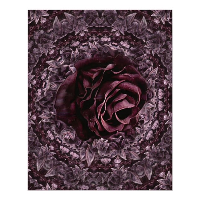 Póster Rosa Mandala (Anverso)