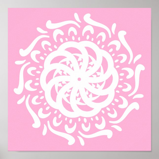 Póster Rosa Mandala (Frente)