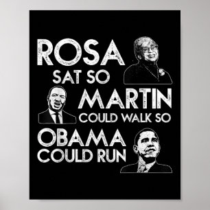 Póster Rosa Martin Obama Historia Negra Afroamericana M