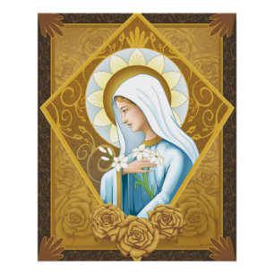 Póster Rosa místico