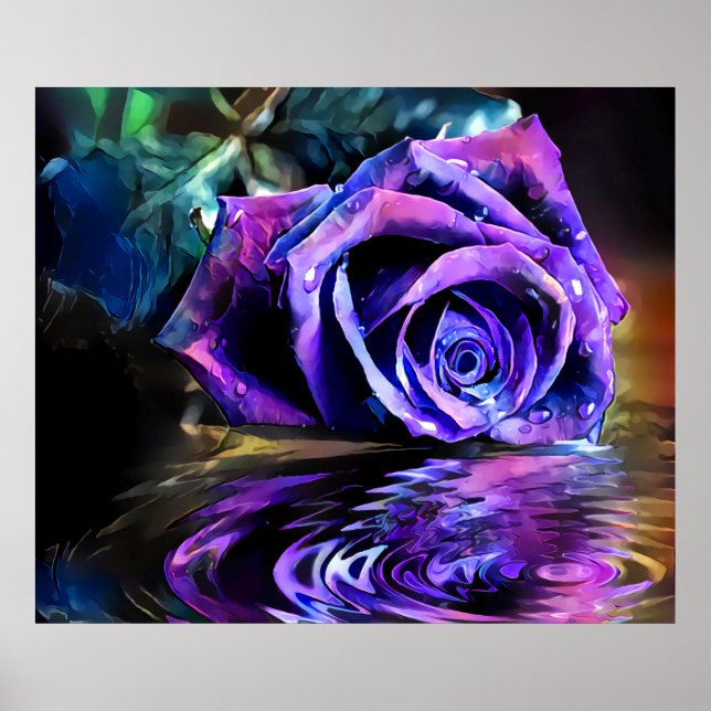 Póster Rosa morado (Frente)