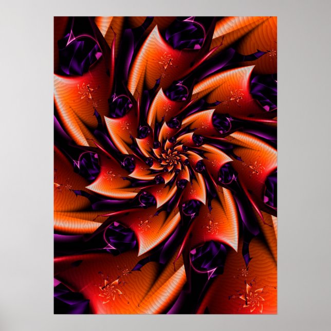 Póster Rosa naranja (Frente)