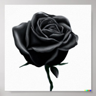 Póster Rosa negro