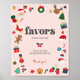 Póster Rosa Oh Qué Navidades De Invierno Diversos Favorec
