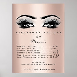 Póster Rosa Oro Gris Makeup Ojos Lanza Precios