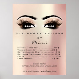 Póster Rosa Oro Rubor Makeup Ojos Lanza Precios