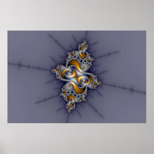 Póster Rosa oscuro - Mandelbrot Fractal
