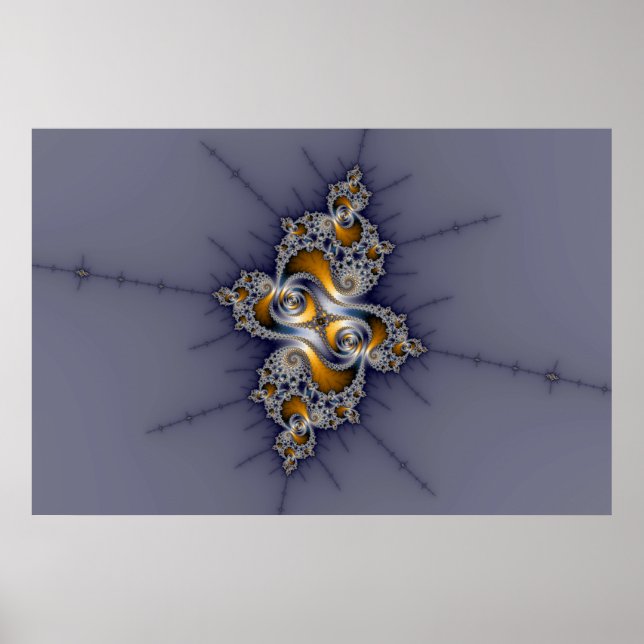Póster Rosa oscuro - Mandelbrot Fractal (Frente)