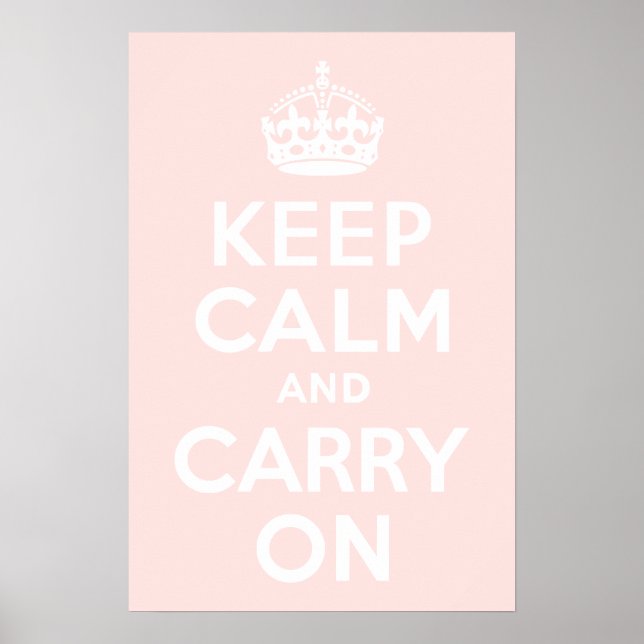Póster Rosa oxidado mantener la calma y continuar (Frente)