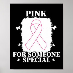 Póster Rosa Para Alguien Especial Día Mundial del Cáncer 
