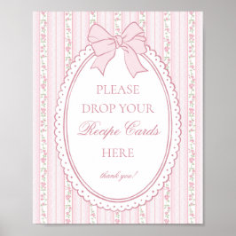 Póster Rosa Pastel Floral Antiguo Elegante Comparte una R