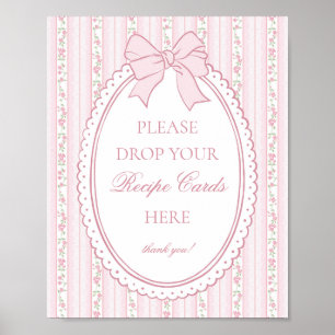 Póster Rosa Pastel Floral Antiguo Elegante Comparte una R