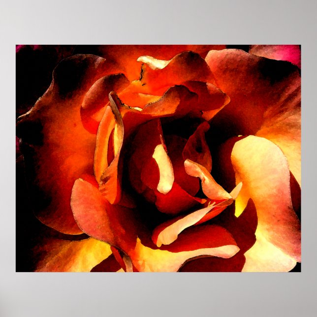 Póster Rosa pintado (Frente)