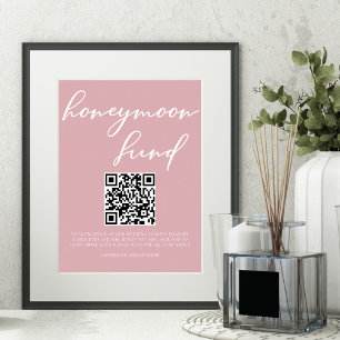 Póster Rosa polvoriento Boda rosado Fondo de luna de miel