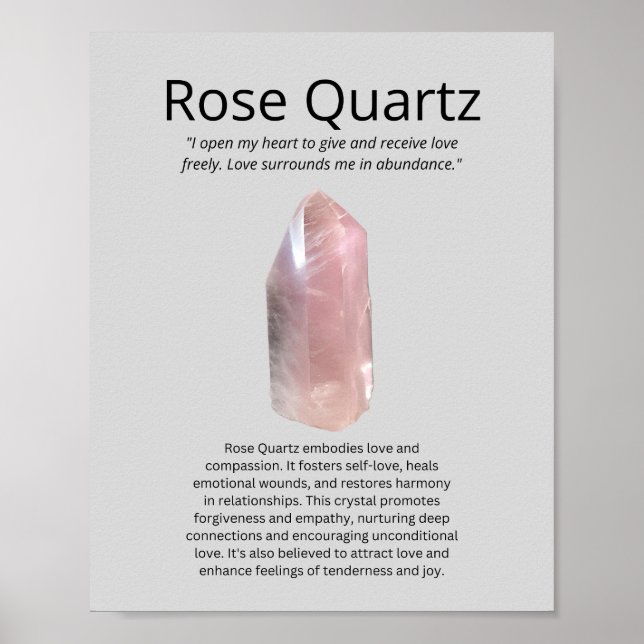 Póster Rosa Quartz Crystal Significing (Frente)
