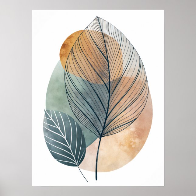 Póster Rosa Resumen de líneas de arte: rutas salvajes (Frente)