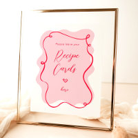 Rosa retro Deje aquí sus tarjetas de receta