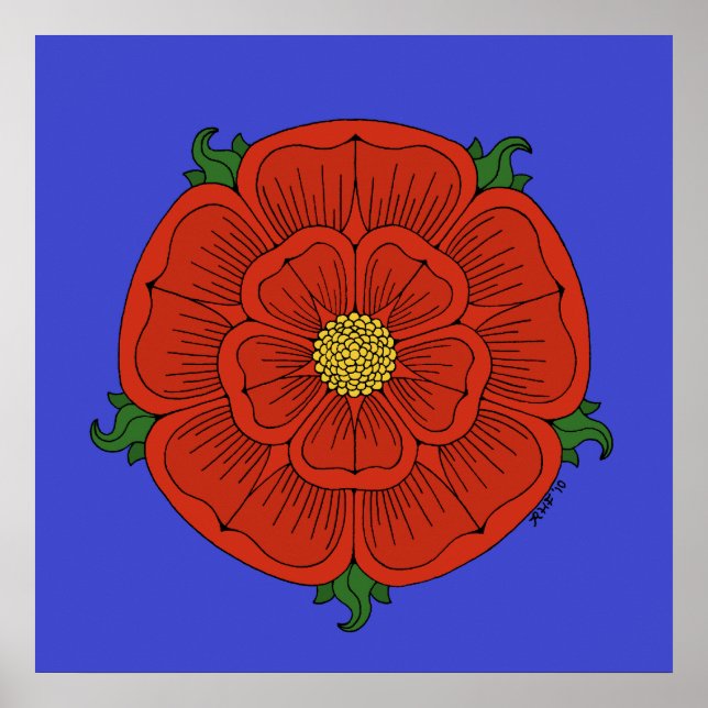 Póster Rosa Roja de Lancaster (Frente)