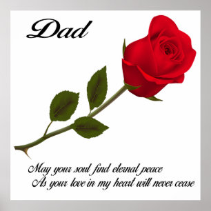Póster Rosa roja de papá