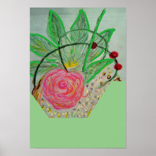 Póster Rosa Rojo
