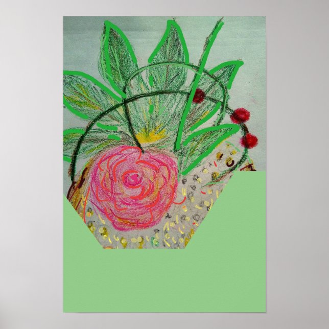 Póster Rosa Rojo (Frente)