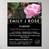 Rosa rosa, florista, publicidad en Floristry