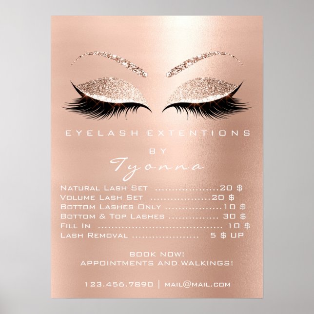 Póster Rosa Rosa Makeup Ojos Lazas Prórroga (Frente)