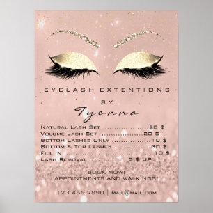 Póster Rosa Rosa Oro Skinny Ojos Cae Los Precios