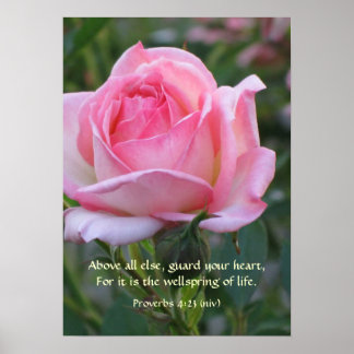 Póster Rosa Rosa Rosa Bud ~ Proverbios 4:23